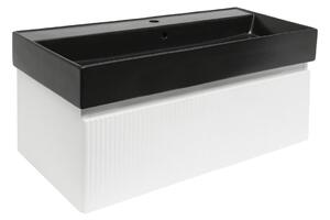 Koupelnová skříňka s umyvadlem SAT Evolution 98x30x44,8 cm bílá mat SATEVO100WMU2B