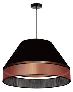 Duolla - Lustr na lanku COPPER SHINY 1xE27/15W/230V pr. 60 cm černá/měděná