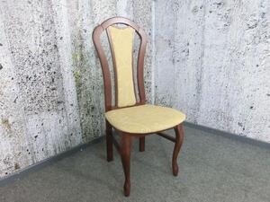 (3925) Zlatá čalouněná židle ořech - set 2 ks