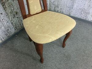 (3925) Zlatá čalouněná židle ořech - set 2 ks