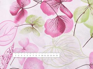 Biante Bavlněné prostírání na stůl Sandra SA-366 Růžovo-zelené květy na bílém 30x40 cm