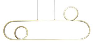 Toolight - Závěsná stropní lampa Line LED s dálkovým ovládáním - zlatá - APP809-CP