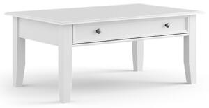 Konferenční stolek Belluno Elegante - velký, bílý, masiv, borovice