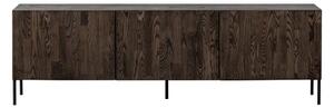 Hnědý TV stolek z borovicového dřeva 180x56x46 cm Bono – WOOOD