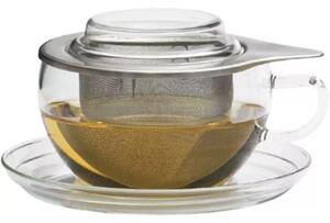 Šálek na čaj s podšálkem, pokličkou a sítkem Tea Time 300 ml