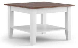 Konferenční stolek Belluno Elegante, malý, dekor bílý | ořech, masiv, borovice