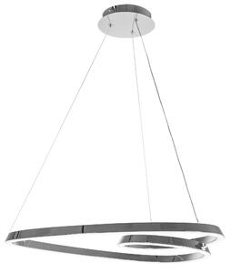 Toolight - Závěsná stropní lampa Loop LED s dálkovým ovládáním - chrom - APP798-CP