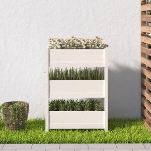Truhlík bílý 77 x 25 x 104,5 cm masivní borové dřevo