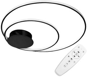 Toolight - Stropní lampa Round LED s dálkovým ovládáním - černá - APP802-C