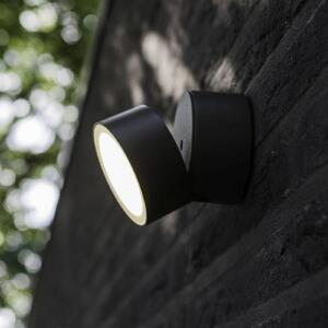 LUTEC Venkovní nástěnné svítidlo TRUMPET, tmavě šedé, Ø 9 cm, kov, IP54, Hliník / šedá / zinek, Hliník, Moderní