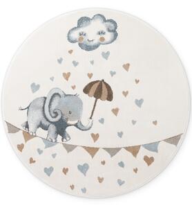 Villeroy & Boch, Dětský kusový koberec Villeroy & Boch Boho Kids 106303 Cream Multicolor kruh, 160x160 (průměr) kruh, bílá, vícebarevná, dětský pokoj
