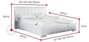 Čalouněná postel LANA, 140x200, madryt 1100