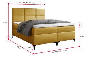 Čalouněná postel boxspring GRETA + topper, 120x200, fancy 48