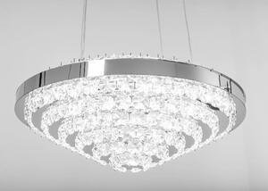 Toolight - Závěsná stropní lampa Crystal LED s dálkovým ovládáním - chrom - APP774-1CP