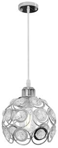 Toolight - Závěsná stropní lampa Ball Crystal - chrom - APP207