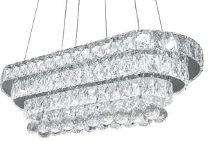 Toolight - Závěsná stropní lampa Crystal LED s dálkovým ovládáním - chrom - APP417-CP
