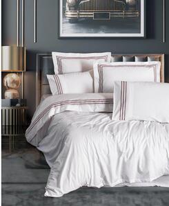 Bílé povlečení na jednolůžko z bavlny Renforcé 140x200 cm Red Heritage Lines – Mila Home Luxury
