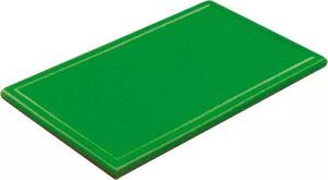 Prkénko krájecí plastové 32,5x26,5x2 cm GN 1/2, s drážkou, zelené