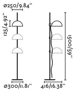 DOMINICA stojací lampa, černá - FARO