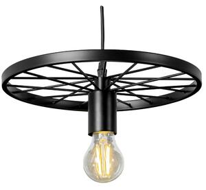 Toolight - Závěsná stropní lampa Circle Industrial - černá - APP212-1CP