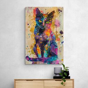 Obraz kočka s imitací malby