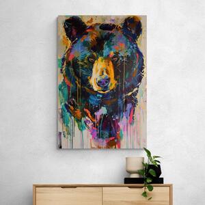 Obraz medvěd s imitací malby