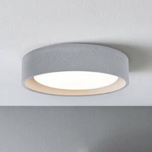 Beacon Lighting Stropní světlo Uno, šedé, beton, Ø 27 cm, GX53, stmívatelný, Hliník / šedá / zinek, Obývací pokoj / jídelna, Beton