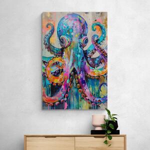 Obraz chobotnice s imitací malby