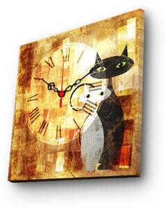 Wallexpert Dekorativní nástěnné hodiny, malba na plátno 2828CS-12, Vícebarevná