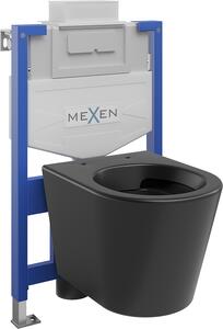 Mexen Fenix XS-U, podomítkový modul a závěsné WC Rico, černá matná, 6853372XX85
