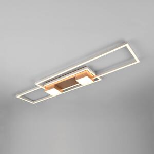 Stropní svítidlo Albany LED, hnědé, 100 x 28 cm, hliník, stmívatelné CCT