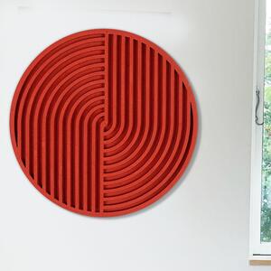 ASIR Kulatá nástěnná dekorace ART128 červená