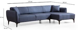 Atelier del Sofa Rohová sedací souprava Belissimo Right - Blue, Modrá