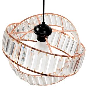 Toolight - Závěsná stropní lampa Organ - černá/růžově zlatá - APP1105-1CP