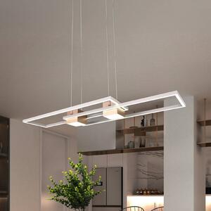 Závěsné svítidlo Albany LED, hnědá barva, 100 x 28 cm, hliník, CCT, stmívatelné
