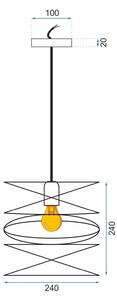 Toolight - Závěsná stropní lampa Loft - černá - APP201-1CP