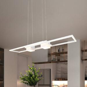 Závěsné svítidlo Albany LED, bílé, 100 x 28 cm, hliník, stmívatelné CCT