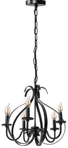 Toolight - Závěsná stropní lampa Rustik - černá - APP255-5CP
