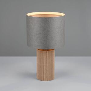 Stolní lampa Canio, výška 29 cm, šedá/hnědá, karton, 1 x E14