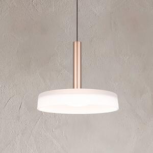 Trio Lighting Závěsné svítidlo Celeste LED, bílá/hnědá, Ø 22 cm, sklo, stmívatelné, stmívatelný, Bílá / opál, Obývací pokoj / jídelna, Sklo, Moderní