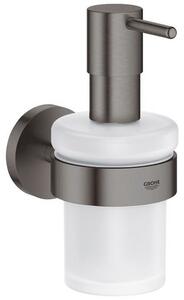 Grohe Essentials Dávkovač mýdla s držákem, kartáčovaný Hard Graphite