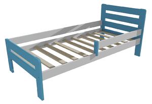 Vomaks Dětská postel se zábranou VMK001C KIDS Rozměr: 90 x 160 cm, Barva: barva modrá + bílá