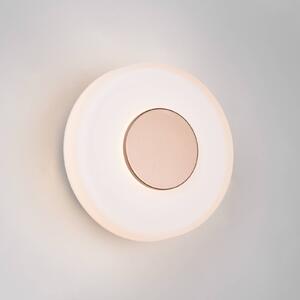 Nástěnné svítidlo LED Celeste, hnědá/bílá, Ø 22 cm, stmívatelné sklo