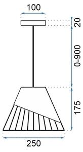 Toolight - Závěsná stropní lampa Loft - šedá - APP229-1CP