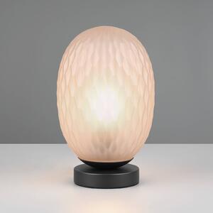 Stolní lampa Facette, jantarová, výška 29 cm, sklo, E27
