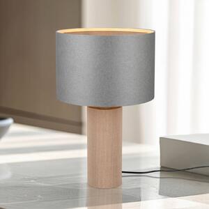 Stolní lampa Canio, výška 48 cm, šedá/hnědá, karton, 1 x E14