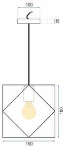 Toolight - Závěsná stropní lampa Industry - černá - APP287-1CP