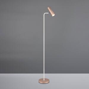 Stojací lampa Marley, hnědá/světle šedá, výška 151 cm, kovová