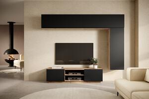 TV stolek Loftia Mini - dub artisan / černý mat