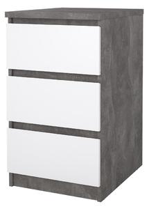 FN Komoda Simplicity 237 beton/bílý lesk